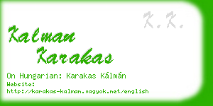 kalman karakas business card